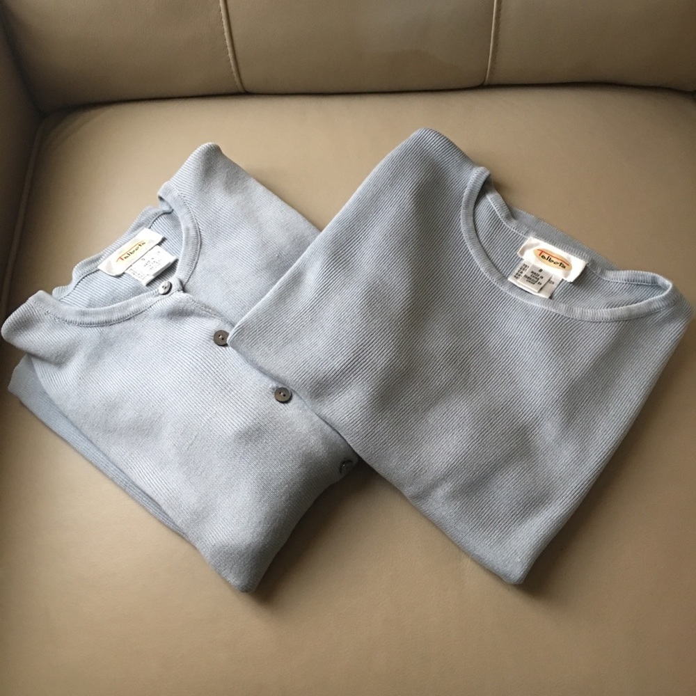 Talbots Sky Blue sweater set
